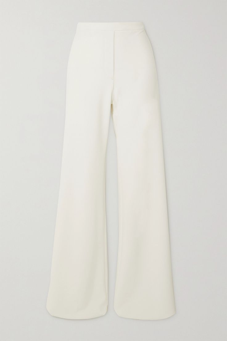 From Bianca Jagger to Emily Ratajkowski, so many stylish brides have opted for tailoring on their wedding day — why not follow 'suit' with Clio Peppiatt's flared pants? They're made from fully lined, ivory crepe blended with plenty of stretch and have a concealed side zipper for a streamlined finish. Wear them with the coordinating corset, then again long after your vows with blazers or camisoles. Clio Peppiatt, Corset Pants, Dancer Lifestyle, Random Clothes, Bianca Jagger, City Outfits, Emily Ratajkowski, Stretch Crepe, Trouser Style