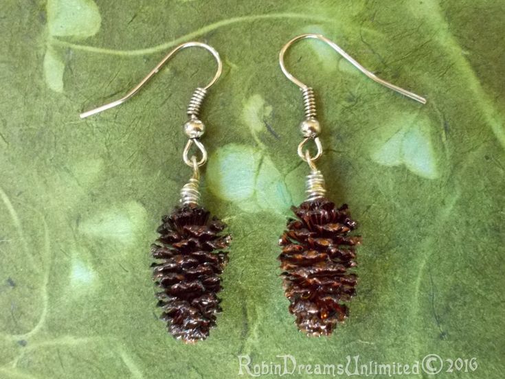 "These earrings are 1 5/8\" in length and 9mm wide and each earring weighs 0.62 grams.  I gathered the Alder Pinecones along the Hammond Trail in McKinleyville California during my many walks in 2014.  They are natural and so each pinecone is individual. Because of the natural variation, I did my best to match earrings first in size and shape, second in color. To make the pinecones I collected at the park nice to wear for jewelry, first I washed and scrubbed then dried them. Next I wrapped the s Mckinleyville California, Pinecone Earrings, Beaded Jewelry Earrings, I Did My Best, Pine Cones, Silver Wire, The Park, Jewelry Earrings Dangle, Beaded Jewelry