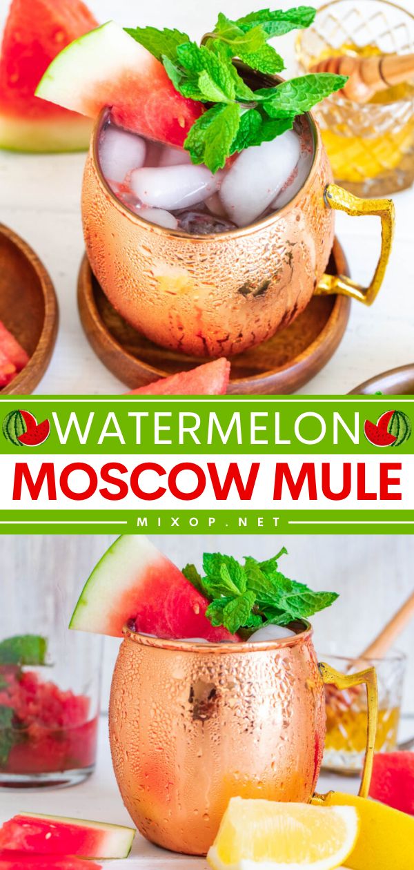 Complete your Labor Day party ideas with this Moscow mule variation! Deliciously fruity and refreshing, this watermelon Moscow mule recipe is a fun summer cocktail for everyone. There's nothing like celebrating with this alcoholic drink! Spring Drink Recipes, Easy Spring Cocktails, Fruity Cocktail Recipes, Easy Party Drinks, Labor Day Party, Popular Cocktail Recipes, Easy Mocktail Recipes, Easy Alcoholic Drinks, Moscow Mule Recipe