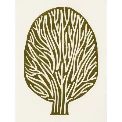 a drawing of a tree with white branches