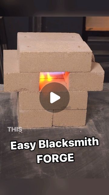 a brick oven with the words easy blacksmith force in front of it and an image of a