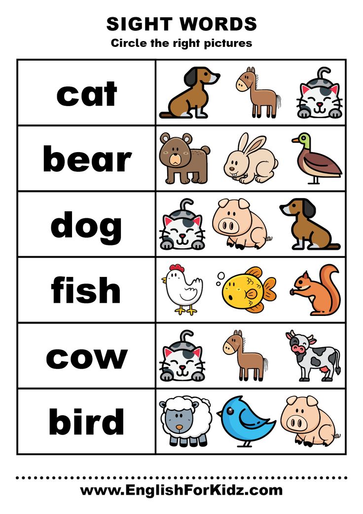 Sight words animals - printable ESL worksheets English Speaking For Kids, Printable Sight Words, Sight Word Worksheets Free, Sight Words Worksheets, Preschool Sight Words, Teach English To Kids, Materi Bahasa Inggris, Animal Activities For Kids, English Worksheets For Kindergarten