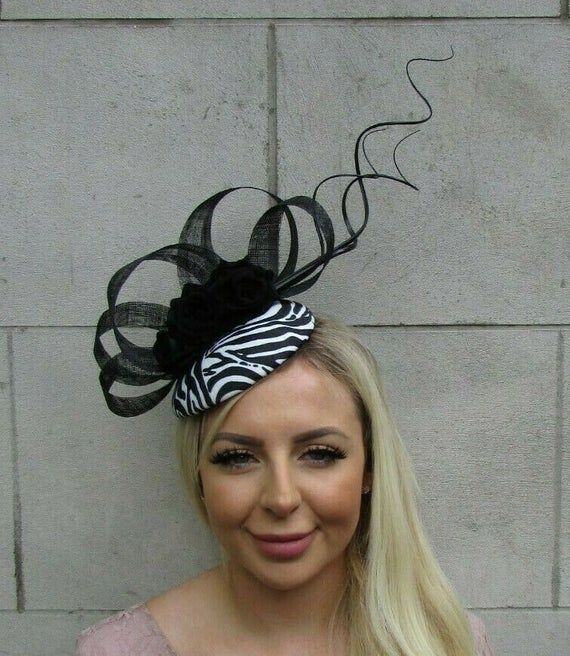 Adjustable Black Hair Accessories For Spring, Black Summer Wedding Headpieces, Adjustable Black Headpiece For Church, Black Formal Hair Accessories For Summer, Formal Black Hair Accessories, Black Headband For Kentucky Derby Wedding, Black Headband Costume Hats For Spring, Black Hair Accessories For Kentucky Derby, Adjustable Black Fascinator For Races