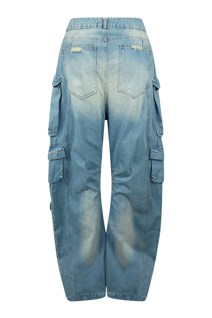 Denim baggy jeans featuring cargo pocket details front and back Can be worn low or high rise Size up for a baggier fit or stay true to size for a normal fit 100% Cotton   Aaliyah is in size S Height: 5'0" Bust: 34" Waist: 24" Hips: 44" Baggy Washed Blue Jeans With Multiple Pockets, Urban Straight Leg Cargo Jeans With Pockets, Urban Straight Leg Cargo Jeans, Light Wash Urban Cargo Jeans With Pockets, Streetwear Washed Blue Cargo Jeans With Pockets, Urban Light Wash Cargo Jeans With Pockets, Baggy Light Wash Jeans With Multiple Pockets, Urban Style Light Wash Cargo Jeans With Pockets, Urban Light Wash Cargo Jeans