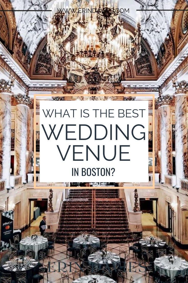 the inside of a building with tables and chairs in front of a large sign that says what is the best wedding venue in boston?