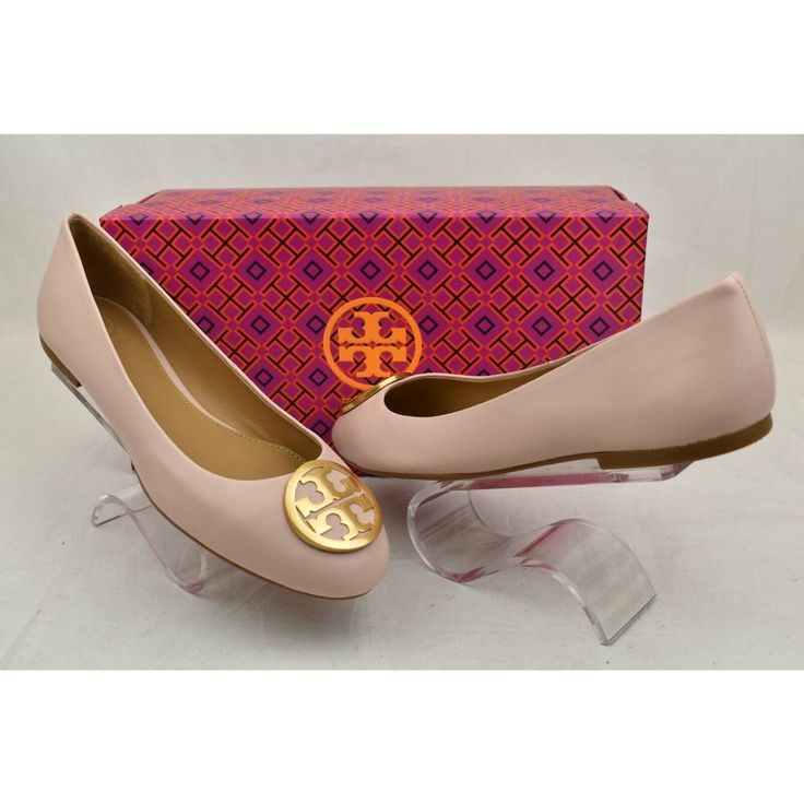 Benton Seas Shell Pink Nappa Leather Gold Tone Reva Logo Ballet Flats By Tory Burch 100% Authentic,Guaranteed! Original Price $275 A Favorite Everyday, Every-Way Shoe -- Ballet Flat -- Is Back And Going Back To Basics Never Felt So Fresh Color: Sea Shell Pink (Print On The Box) Size: Us 10 Nappa Leather Upper Tory Burch Gold Tone Metal "Reva" Adornment At Toe Leather "Tory Burch Reva" Stamped Insole "Tory Burch Reva" Stamped Rubber Leather Sole Rounded Toe Note !! These Shoes Came From A Tb Stor Pink Almond Toe Flats For Formal Occasions, Pink Feminine Flats For Formal Occasions, Chic Pink Flats For Formal Occasions, Feminine Pink Flats For Formal Occasions, Formal Pink Almond Toe Flats, Pink Closed Toe Flats, Chic Pink Round Toe Flats, Feminine Pink Almond Toe Flats, Pink Leather Almond Toe Flats