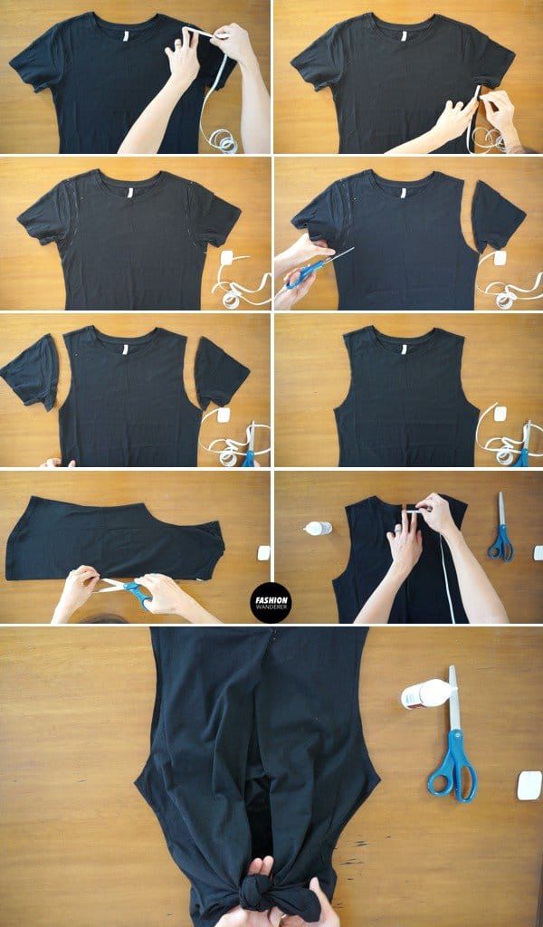 how to make a t - shirt with scissors and thread