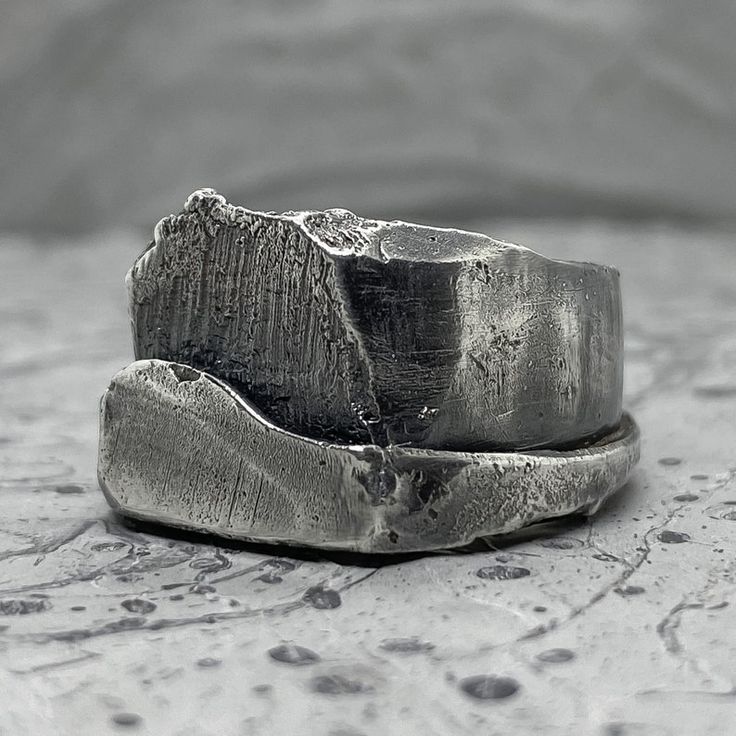 Chunky silver ring from handwriting jewelry for men modern - Etsy 日本 Brutalist Silver Rings As A Gift, Brutalist Sterling Silver Ring For Anniversary, Brutalist Sterling Silver Signet Ring Gift, Brutalist Sterling Silver Rings As Gift, Brutalist Sterling Silver Rings For Gift, Wear Multiple Rings, Union Rings, Ring Combinations, Custom Handwriting Jewelry