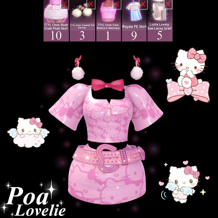 the hello kitty dress up game is available for girls to play on their own phone