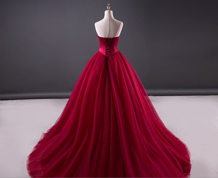 Burgundy Prom, Cheap Prom Dresses Long, Winter Formal Dresses, Strapless Prom Dresses, Best Prom Dresses, Satin Tulle, Sweetheart Prom Dress, Burgundy Prom Dress, Gown Prom