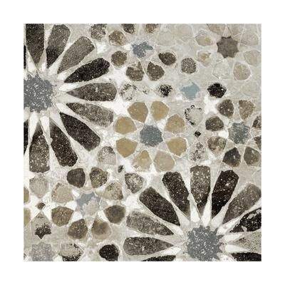 an artistic tile design with circles and dots in shades of brown, beige, gray and white