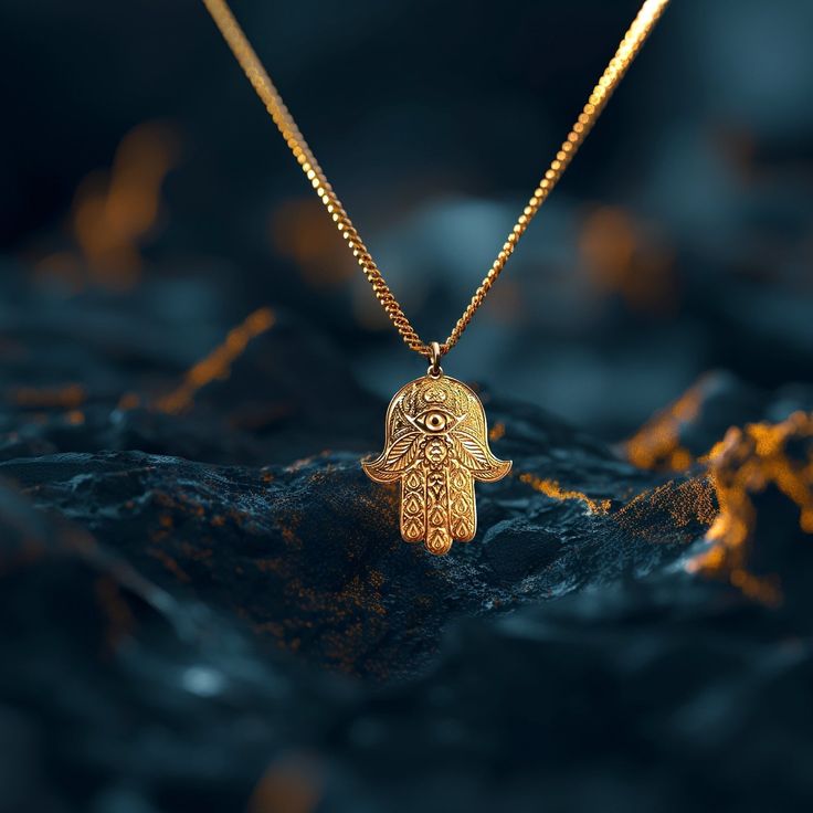 Elevate your style with our 14k Gold Hamsa Hand Pendant. This solid gold necklace showcases exquisite craftsmanship, symbolizing protection and blessings. The 14 karat gold Hamsa Hand pendant is more than just jewelry; it's a fine representation of symbolism and cultural significance, also available in 18k yellow gold. PENDANT INFORMATIONThis pendant is made of real, solid gold.• Made in USA• Material: 14k or 18k solid gold• Finish: polished• Height: 1.25" (31,5 mm) x Width: 0.95" (24 mm)• Penda Engraved Star Of David Amulet Jewelry, Symbolic Bronze Jewelry For Rituals, Symbolic Yellow Gold Oval Pendant Jewelry, Bronze Amulet Necklace For Blessing, Spiritual Yellow Gold Necklaces For Meditation, Symbolic Round Pendant Jewelry For Blessing, Yellow Gold Spiritual Necklaces For Meditation, Spiritual Yellow Gold Necklace For Meditation, 14k Gold Amulet Jewelry For Good Luck