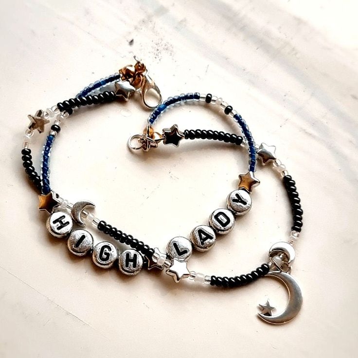 For my book girlies (and boys!) out there, a cute double bracelet for the High Ladies of the Night Court Halloween Shopping, Jewelry Bracelets, Bracelet, Beauty Book, Beaded Bracelets, Accessory Gift, Electronic Accessories, Purses And Bags, Music Clothes