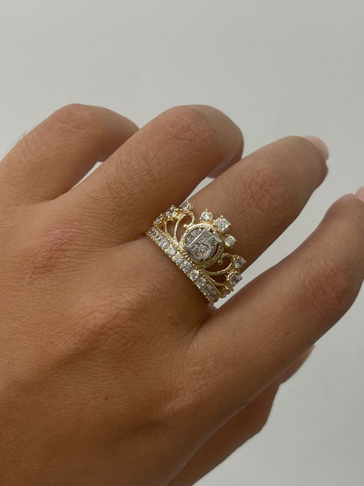 -100% 14k gold -24/7/365 wearable -size 7 -sizing upon request -will not tarnish, nor change color -let us know any questions -item sold buy piece. Weight is undetermined Luxury 14k Stamped Stackable Promise Rings, Luxury Stackable 14k Rings For Promise, Gold Stackable Princess Cut Diamond Rings, Gold Stackable Rings With Princess Cut Diamonds, Luxury 14k Gold Cluster Ring With Vs Clarity, Fine Jewelry Gold Stackable Rings With Halo Setting, Gold Stackable Rings With Halo Setting Fine Jewelry, Gold Stackable Rings With Halo Setting And Diamond, Gold Stackable Diamond Rings With Halo Setting