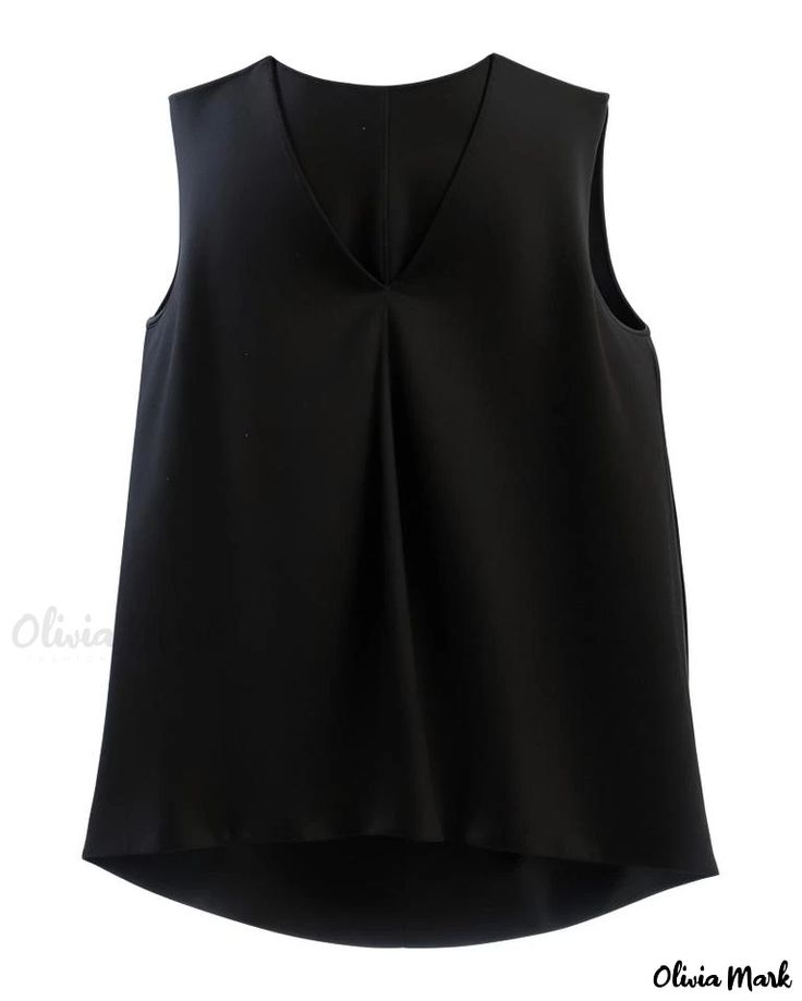 OliviaMark - Sophisticated Silk Solid Color V-Neck Vest Camisole - Exquisite Sleeveless Silk Top for Outerwear or Layering Elegant Sleeveless V-neck Top For Work, Elegant V-neck Vest Top, Elegant V-neck Solid Color Vest, Chic Solid Sleeveless Blouse Camisole, Chic Solid Sleeveless Camisole, Chic Solid Camisole Vest, Elegant V-neck Camisole For Layering, Elegant V-neck Vest In Solid Color, Elegant Sleeveless V-neck Top For Spring