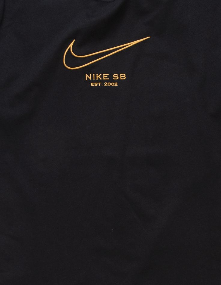 Nike Sb Luxury Embroidered Tee. Embroidery Across Chest. Ribbed Crew Neckline. Loose Fit. Flag Logo At Lower Left Seam. Short Sleeves. 100% Cotton. Machine Wash. Imported. Tee Embroidery, Nike Tee, Embroidered Tee, Flag Logo, Nike Tees, Nike Sb, Nike Logo, Mens Tees, Black Tee