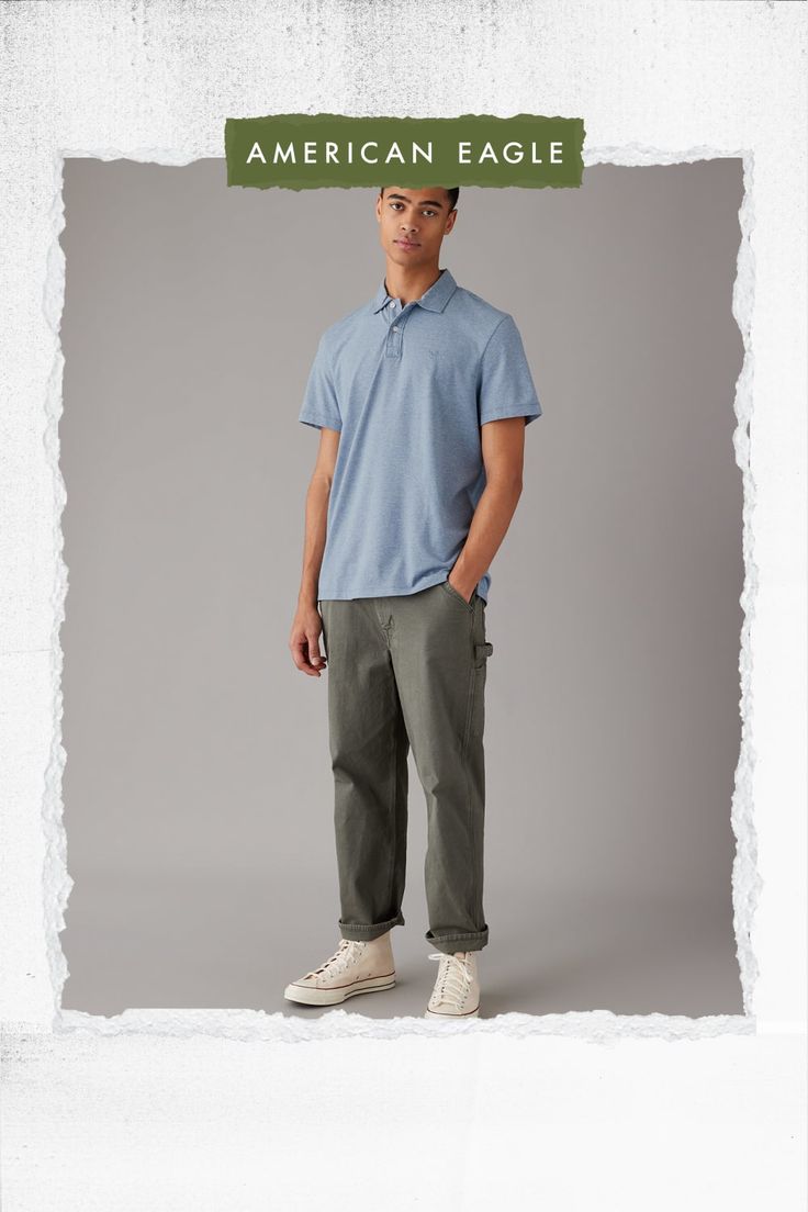 Super soft cotton jersey blend/Collared neck/Two-button placket/This shirt is Real Good: Made with the planet in mind & a promise to continue to do better. Casual Collared T-shirt For Work, Relaxed Fit Cotton Polo T-shirt, Blue Casual Polo Shirt With Pockets, Casual Blue Polo Shirt With Pockets, Cotton Polo Shirt With Pockets, Cotton Polo Collar Shirt With Pockets, Blue Relaxed Fit Polo Shirt For Work, Relaxed Fit Short Sleeve Polo Shirt For Workwear, Everyday Collared Cotton Tops