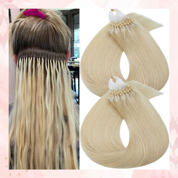 Micro Loop Ring Hair Extensions Micro Beads Links Real Human Hair Full Head 200GMicro Loop Ring Hair Extensions Micro Beads Links Real Human Hair Full Head 200G ★US LOCAL SELLER★FAST DELIVER★BEST CUSTOMER SERVICE★EXCELLENT QUALITY★ Description ❤Attentions 1. Due to different lights and PC screen resolution, Color might look different. Please read carefully and pay attentions to the lengths & the weights you purchase. 2.The hair extensions can only Curled by Hair Sticks or the Hair Straighteners. Bead Rings Straightener, Micro Bead Hair Extensions Care Tips, Silver Shampoo, Micro Beads, Hair Straighteners, Remy Human Hair Extensions, Hair Life, Real Human Hair, Hair Sticks