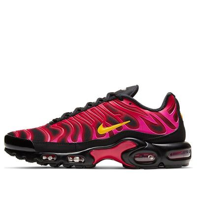 The Nike Supreme x Air Max Plus TN 'University Red' is the perfect choice for anyone looking for a fashionable and functional sneaker. This sneaker features a mesh upper overlaid with gradient red and pink TPU fingers that spell out ‘Supreme’ on the side panels, as well as a yellow mini-Swoosh and OG Tuned Air trademark. The black foam midsole is enhanced with visible Max Air units and a TPU shank in a dark crimson hue. (SNKR/Low Top/Air Cushion) Custom Low-top Mesh Sneakers With Air Max Cushioning, Pink Modern Sneakers With Air Max Cushioning, Nike Custom Mesh Running Sneakers, Red Dynamic Mesh Running Shoes, Red Dynamic Mesh Sneakers, Red Athleisure Sneakers For Streetwear, Dynamic Red Mesh Running Shoes, Dynamic Red Mesh Sneakers, Red Mesh Sneakers With Air Cushioning