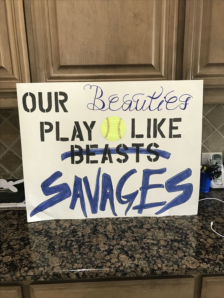 a sign that says our besties play like beast's sangges on it