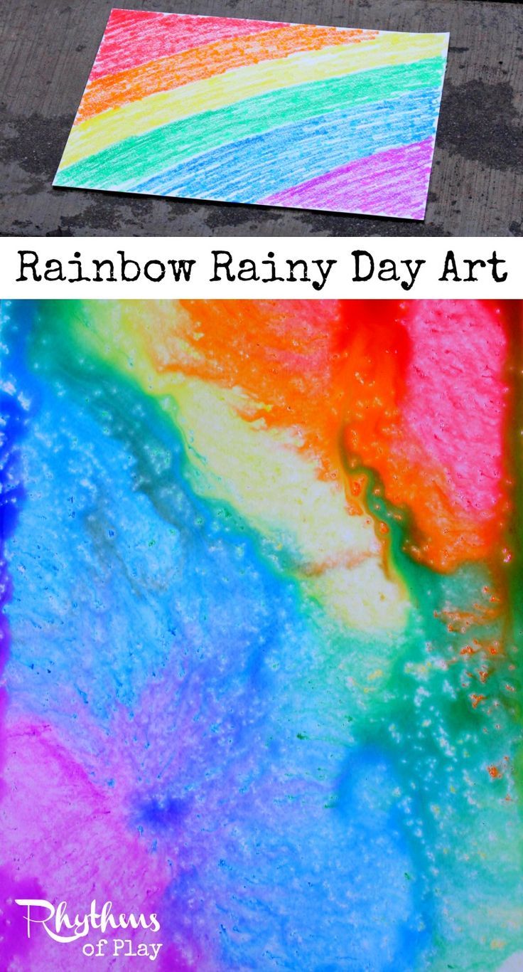 the rainbow rainy day art project for kids is an easy and fun way to learn colors