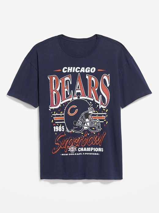 NFL™ Chicago Bears™ T-Shirt | Old Navy Chicago Bears Tshirt, Football State Championship Shirts, Fan Gear Graphic Print Short Sleeve T-shirt, Vintage Sports Tshirt, Graphic Print T-shirt For Fan Gear With Relaxed Fit, Graphic Print T-shirt For Fan Gear In Relaxed Fit, Sports Season Short Sleeve Graphic Print T-shirt, Sports Season Graphic Print Short Sleeve T-shirt, Short Sleeve Graphic Print T-shirt For Sports