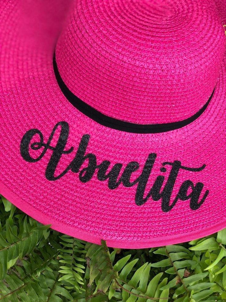 THIS LISTING IS FOR YOUR PERSONALIZED FUCHSIA PINK STRAW SUMMER BEACH FLOPPY HAT WRITTEN ON ANY COLOR VINYL To see all the listings for items in my store, you can click below: https://etsy.me/2wfDgp4 🏝HOW TO ORDER🏝 ⛱Choose Trim Type & Font Type ⛱Choose the Vinyl Color ⛱Date needed by (IF ANY) ⛱Personalization wording details. I will write the hat with the exact spelling and capitalization you have provided, so please triple check your selections and text before placing an order. You are mo Final Flamingle, Floppy Beach Hat, Vinyl Personalized, Floppy Hats, Red Beach, Bride Hat, Type Font, Summer Sun Hat, Personalized Bride