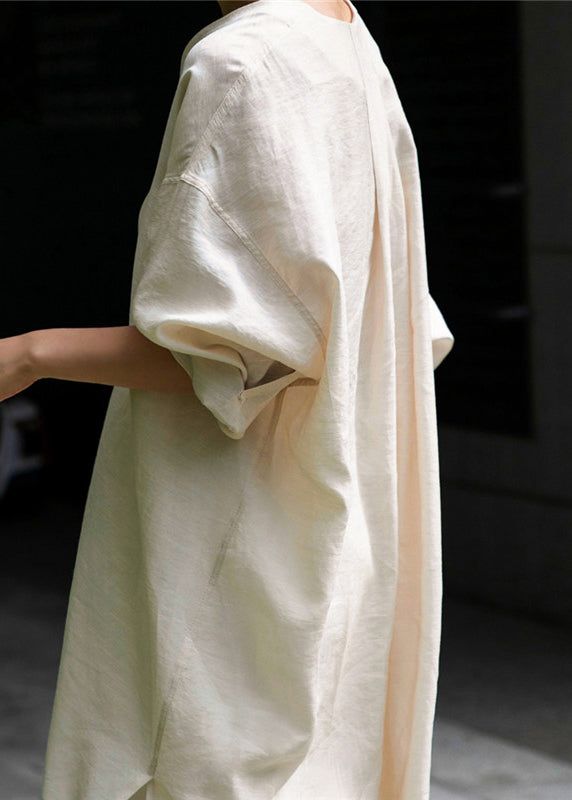 Loose Beige V Neck Asymmetrical Button Maxi Dresses Long Sleeve Maxi Dresses Long Sleeve, Linen Pants Outfit, Button Maxi Dress, Comfortable Room, Dresses Long Sleeve, Cup Size, Linen Pants, Long Sleeve Maxi Dress, Long Maxi Dress