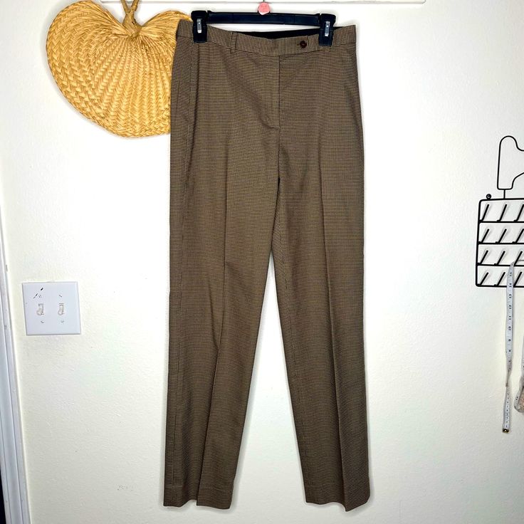 Dkny Trousers, Super Cute Vintage/ Dark Academia Look. Tailored Pants Are Made Of Thick Material For A Very Structured Look. Mid-Rise And Straight Look. Great Used Condition. Size 6 14 In Waist 42 In Long @Heidih22 Closet On Poshmark Is A Curated Boutique For Anyone Who Wants To Make A Statement With Their Style. We Source Quality Pieces Of Clothing, Accessories, And Home Goods That Fit Any Style. We Offer Brand New, Pre-Owned, And True Vintage Clothing That Will Keep You Looking One Of A Kind. Brown Fitted Dress Pants For Spring, Fitted Brown Dress Pants For Spring, Brown Flat Front Pants For Spring, Spring Flat Front Brown Pants, Spring Brown Flat Front Pants, Academia Look, Vintage Dark Academia, Dark Academia Look, Pieces Of Clothing