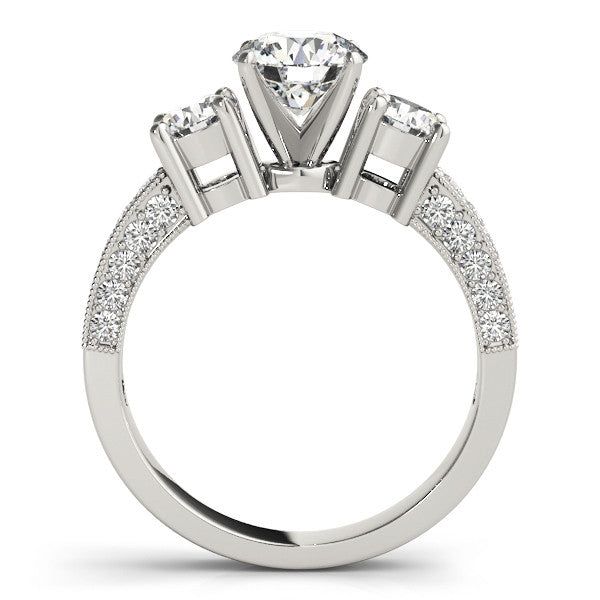 This delicate ring features 1 ctw. of sparkling diamonds that reach down the band. A 0.33 ct. or larger round shape stone can be set with this ring. Jewelry Advice, Beautiful Diamond Rings, Gorgeous Engagement Ring, Radiant Cut Diamond, Delicate Rings, Gold Platinum, Sparkle Diamonds, Solitaire Engagement, Real Diamonds