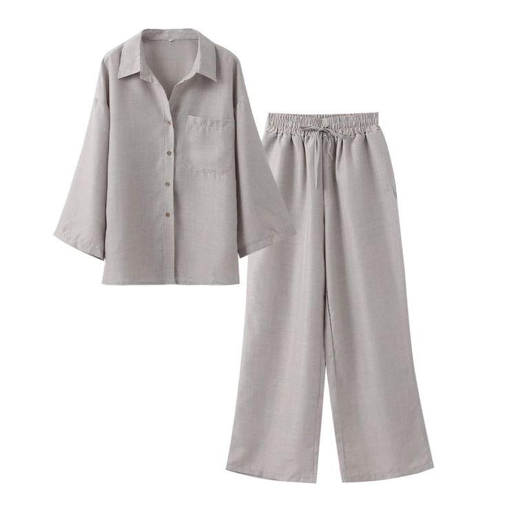 Cotton Linen Shirt Trouser Suit WomenMeasurement In CMsizeSMLXLbust[cm]102106112116waist[cm]64687478hip[cm]100105110115top length[cm]68.569.570.571.5trousers length[cm]101102.5104105.5Note: 1 inch=2.54 cm Size mearsured by ourselves ,so sometimes it has 1-3cm mistakes. Please check the size carefully before you buy ;if you are not sure about size,please contact us first .Thanks!Real Pictures Casual Long Sleeve Office Sets, Casual Long Sleeve Sets For Office, Summer Gray Long Sleeve Sets, Casual Fall Sets With Collared Shape, Relaxed Fit Workwear Sets For Fall, Relaxed Fit Sets For Workwear, Fall Workwear Sets, Casual Fall Office Sets, Casual Office Sets For Fall