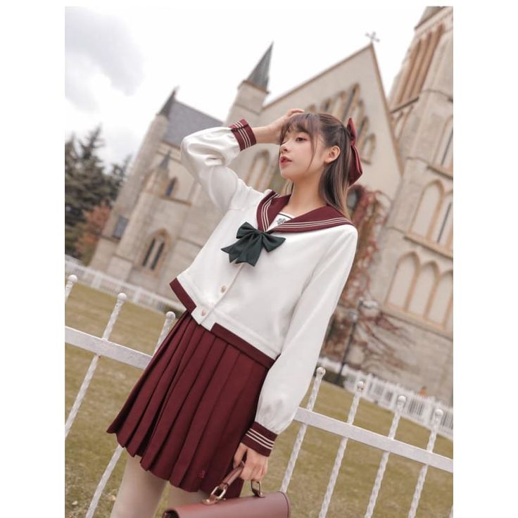 Material: 80% polyester, 20% rayon All sizes are in Asia sizes, typically run 1 - 2 sizes smaller than EU/US. Please carefully check the size chart below before purchase. Sailor Blouse, Girly Outfit, Egirl Clothes, Your Adorable, Kawaii Fashion Outfits, Girly Outfits, Cute Kawaii, Merry Xmas, Lolita Fashion