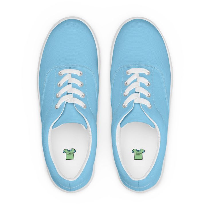 These stylish Women's Baby Blue lace-up canvas shoes are the perfect addition to any wardrobe! Crafted with a classic look, these canvas shoes feature a smooth textile upper with a lace-up closure for a snug and secure fit. The sturdy rubber sole helps keep your feet comfortable and supported, while the cute and bold baby blue color gives a playful yet timeless feel. With their classic silhouette and light weight, these shoes are perfect for casual and everyday wear. Let their effortless charm t Baby Blue Colour, Women Lace, Men Shoes Size, Blue Lace, Canvas Shoes, Shoe Game, Baby Blue, Classic Looks, Monaco