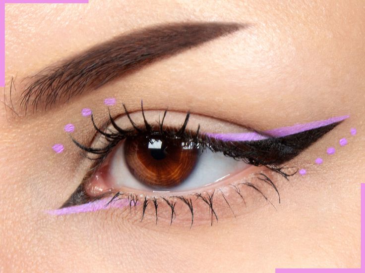 NEON LILAC is a matte eyeliner. Comes with a FREE eyeliner brush!  NEW! Our water activated eyeliners are so easy to use and will last forever! Simply put a drop of water. Swirl brush around to make it paste, then apply! Can also be used for eyeshadow art and body paints. Comes with a free eyeliner brush! Mineral eyeliners are made from pigments straight from Mother Earth's finest ingredients. No harsh chemicals, synthetic dyes, preservatives, fragrances, dyes, parabens, or fillers added. Non Co Hooded Eye Graphic Liner, Grafik Eyeliner, Graphic Eyeliner Looks, Cake Eyeliner, Eyeliner Ideas, Make Up Designs, Eyeliner Designs, Drag Make-up, Cute Eye Makeup