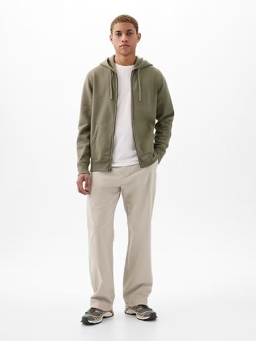 Straight from our archives. Soft cotton-blend hoodie. Hooded neckline with drawcords. Long sleeves with banded cuffs. Zipper front. Front kanga pockets. Banded hem. Gap logo at chest. #754348 77% Cotton, 23% Polyester Gap Cotton Sweats With Relaxed Fit, Casual Gap Sweats For Fall, Gap Cotton Sweatshirt For Fall, Gap Sweatshirt For Spring Loungewear, Gap Spring Sweatshirt For Loungewear, Spring Gap Sweatshirt For Loungewear, Gap Spring Loungewear Sweatshirt, Gap Relaxed Fit Sweatshirt For Spring, Cotton Hooded Jacket With Drawstring For Fall