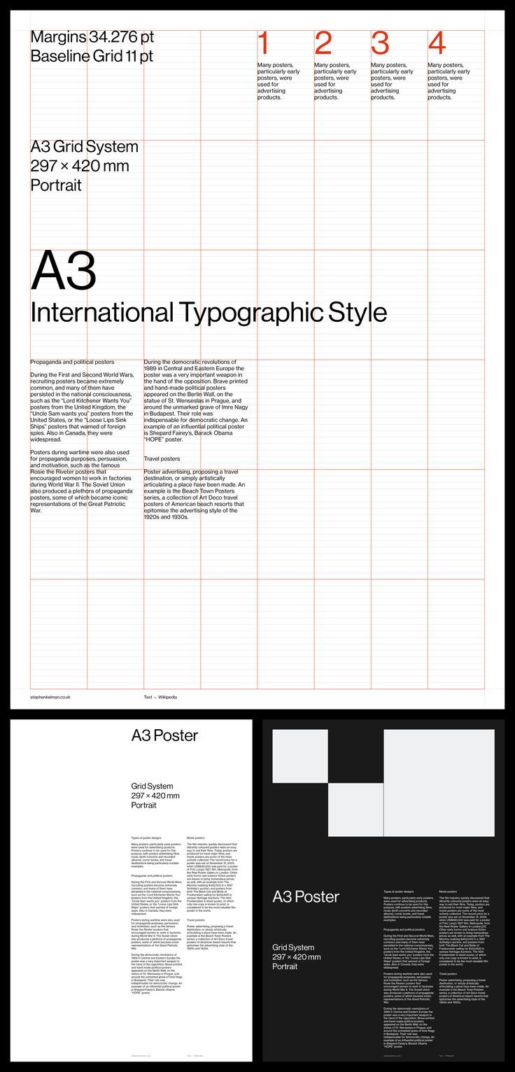 A3 International Typographic Style Poster Grid System InDesign Column Grid Poster, Grids Layout Design, Grids In Graphic Design, Modular Poster Design, Swiss Design Grid System, Indesign Poster Design, Modular Grid Poster, Grid In Graphic Design, Modernist Poster Design