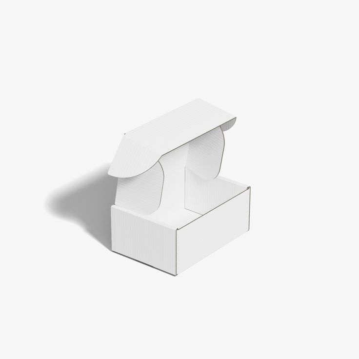 an open white box on a white background