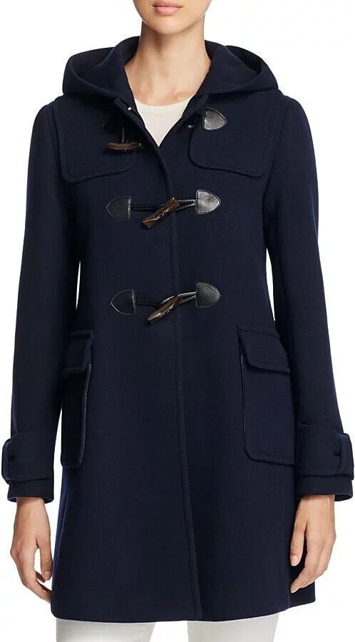 Kate Spade K26721 Women's Wool Hooded Toggle PeaCoat  -Retail-$458 -Size-Large -Color-Black -Hoodie (Removeable) -Linning-97% polyester 3% spandex -Material- 50% Wool 50% Polyester -Invisible inner buttons Closure -Front Loop & Hook Closure -Inner left slit chest pocket -Both side slit pockets and connected flat pockets -Long Sleeve -Sleeve at wrist Bow look -Back side Design Center Folded Flap -Dry Clean Apporx. Measurements: Armpit to Armpit: 20" Across Waist: 22" Across Hip: 24" Across Should Bow Coat, Toggle Coat, Navy Coat, Blue Coats, Warm Coat, Women's Coats & Jackets, Outerwear Coats, Kate Spade New York, Black Hoodie