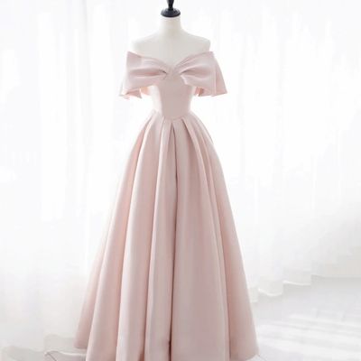 Home · Little Cute · Online Store Powered by Storenvy Pink Flowy Dress Long, Pink Modest Prom Dresses, Modest Pink Prom Dresses, Pink Formal Dresses Long, Baby Pink Prom Dress, Baby Pink Prom Dresses, Long Gown Elegant, Pink Victorian Dress, Pink Satin Gown