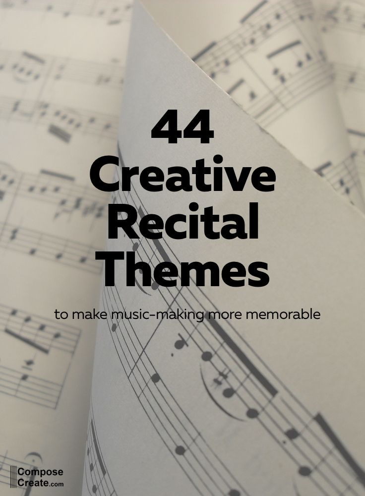 sheet music with the title, 44 creative rectal themes to make music - making more memorable