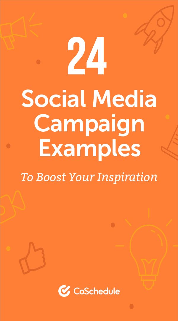 an orange book cover with the title 24 social media campaign examples to booster your inspiration