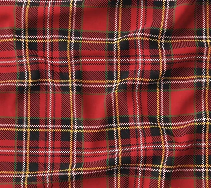 a red and black plaid fabric