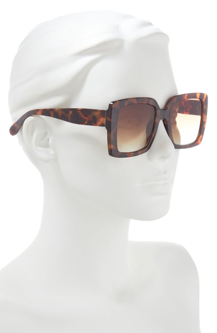 Make a bold statement in oversize sunnies with chunky square frames. 51mm lens width; 18mm bridge width; 152mm temple length 100% UV protection Plastic Imported Not available for sale and shipment to Germany Square Tortoiseshell Sunglasses With Gradient Lenses, Tortoiseshell Square Sunglasses With Gradient Lenses, Square Tortoiseshell Sunglasses For Summer, Tortoiseshell Square Sunglasses For Summer, Summer Tortoiseshell Square Sunglasses, Thick Sunglasses, Chunky Sunglasses, Sunglasses Square, Rectangular Sunglasses