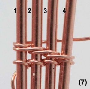 the copper tubes are connected to each other and have four different sizes on them,