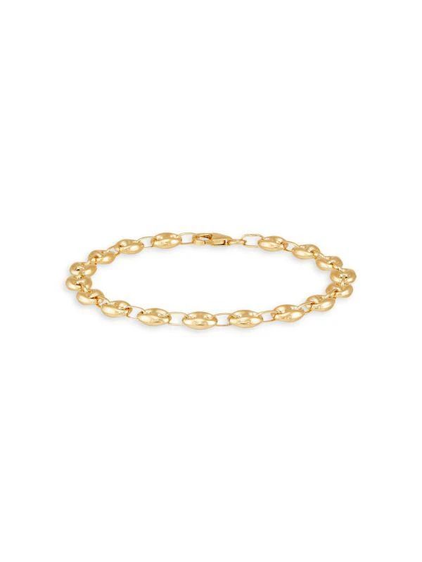 14K yellow gold.Lobster clasp.Made in Italy.SIZE.Gauge, about 0.25'.Length, about 7.5'.Click here for a Guide to Jewelry & Watches.14K yellow goldLobster claspMade in ItalySIZEGauge, about 0.25'Length, about 7.5'.Click here for a Guide to Jewelry & Watches.Chains & Strands.Jewelry.Women's.Bracelets Yellow Gold Link Jewelry, Classic Jewelry With Gold Clasp Oval Link, 14k Gold Oval Link Jewelry With Gold Clasp, Yellow Gold Plated Chain Bracelet With Spring Ring Clasp, Gold Plated Yellow Gold Chain Bracelet, 14k Gold-tone Jewelry With Gold Clasp, Formal 14k Gold Chain Bracelet With Lobster Clasp, Yellow Gold Link Bracelet With Lobster Clasp, 14k Gold Chain Bracelet With Lobster Clasp