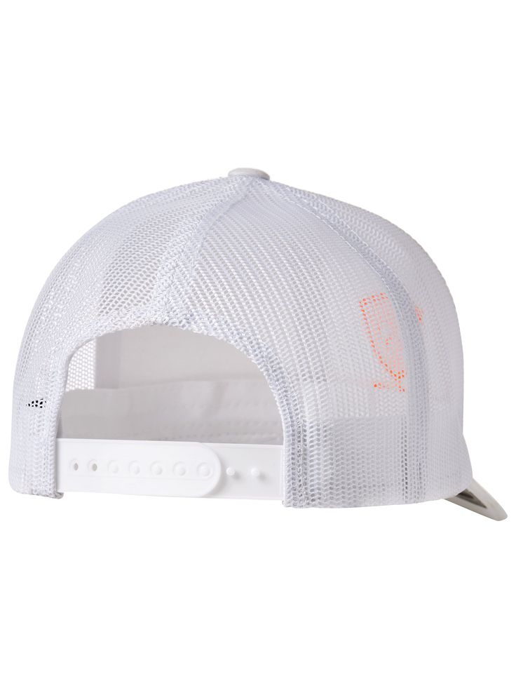 One size snapback trucker hat with white panels, white mesh, neon orange logo, and white highlight. Apple pie, baseball, fireworks, and Till I Die trucker hats. All classics, all year round fun. Our mesh back truckers look good forward, backward, sideways, or hanging off your rear view mirror. And you know the best part? If you ever see someone wearing one there’s a story behind it. So go track down some wild adventures and come back with tales to tell. Material: 85% polyester, 15% cotton Featur White Mesh Baseball Hats For Baseball Season, White Mesh Snapback Hat With Flat Brim, White Mesh Hat For Baseball Season, White Baseball Cap With Mesh Back, White Mesh Trucker Hat With Mesh Back, White Trucker Hat With Mesh Back, White Mesh Snapback Hat For Baseball Season, White Curved Brim Baseball Cap With Mesh Back, White Mesh Back Trucker Hat