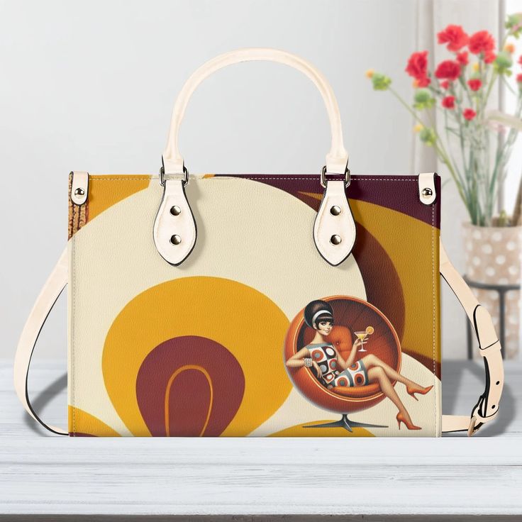 Take a trip back to the 60s with this Mid Mod Retro Gal handbag! With funky and trendy style, this shoulder bag will add a touch of whimsy to any outfit. Perfect for those who don't take themselves too seriously. Groovy, baby! (Only 25 words, but totally boss!) Upgrade your style with this New Version Luxury Women PU Leather Handbag. Crafted from premium PU leather, this handbag features a smooth zipper and sturdy top handles for comfortable carrying. Available in three sizes, it offers versatil Retro Everyday Crossbody Shoulder Bag, Retro Crossbody Shoulder Bag For Everyday, Retro Everyday Rectangular Shoulder Bag, Retro Rectangular Shoulder Bag For Everyday, Retro Brown Shoulder Bag For On-the-go, Retro Crossbody Shoulder Bag With Adjustable Strap, Vintage Crossbody Shopping Bag, Retro Canvas Shoulder Bag For Everyday, Retro Rectangular Shoulder Bag With Large Capacity