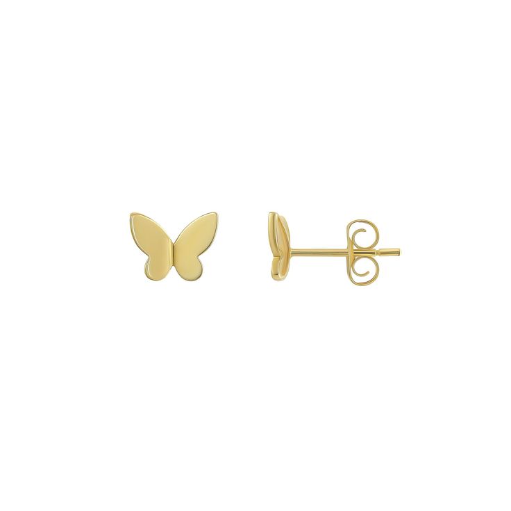 Add a sweet finishing touch to any ensemble with these Forever 14K gold butterfly stud earrings. Add a sweet finishing touch to any ensemble with these Forever 14K gold butterfly stud earrings. FEATURES Diameter: 7 mm Backings: post Metal: 14k gold Finish: polished Packaging: boxed Nickel free Size: One Size. Color: Yellow. Gender: female. Age Group: adult. Elegant Gold Earrings With Butterfly Charm, 14k Yellow Gold Earrings With Butterfly Charm, Yellow Gold Butterfly Earrings For Anniversary, Butterfly-shaped Yellow Gold Anniversary Earrings, Butterfly-shaped Yellow Gold Earrings For Anniversary, Gold Butterfly Earrings Fine Jewelry, Gold Butterfly Fine Jewelry Earrings, 14k Gold Butterfly Earrings For Anniversary, Gold Earrings With Butterfly Charm For Formal Occasion