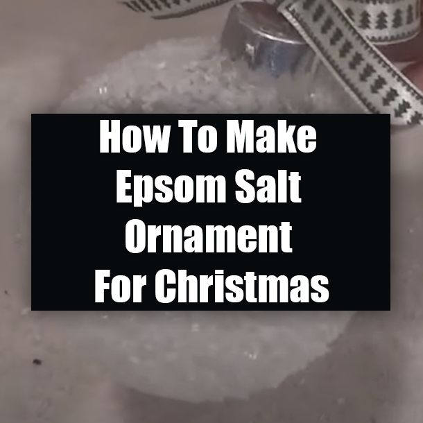 someone is making epsom salt ornament for christmas