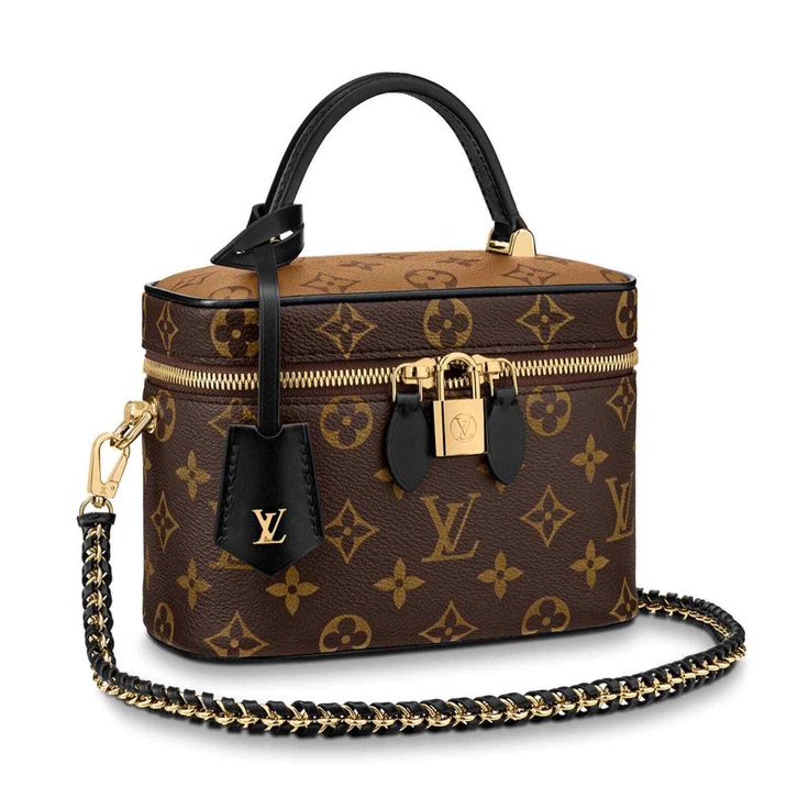 Louis Vuitton Vanity Pm Reverse Mini Brown Monogram Lv Logo Handle Shoulder Bag ********** Louis Vuitton ********** Brand: Louis Vuitton Size: 7.5 X 5.1 X 4.3 Inches (Length X Height X Width) Name: Vanity Pm Color: Brown Style: Top Handle Bag Material: Canvas For Spring Summer 2020, Nicolas Ghesquire Has Dreamed Up A Modern Day Ode To Louis Vuitton's Travel Heritage: An Update Of The Nice Vanity Kit As A Trendy City Bag In Monogram And Monogram Reverse Canvas Lightweight, Compact And Supple, It' Louis Vuitton Vanity, Tas Lv, Louis Vuitton Travel, Trik Fotografi, Lv Monogram, Purse Organization, City Bag, Louis Vuitton Shoulder Bag, Box Bag